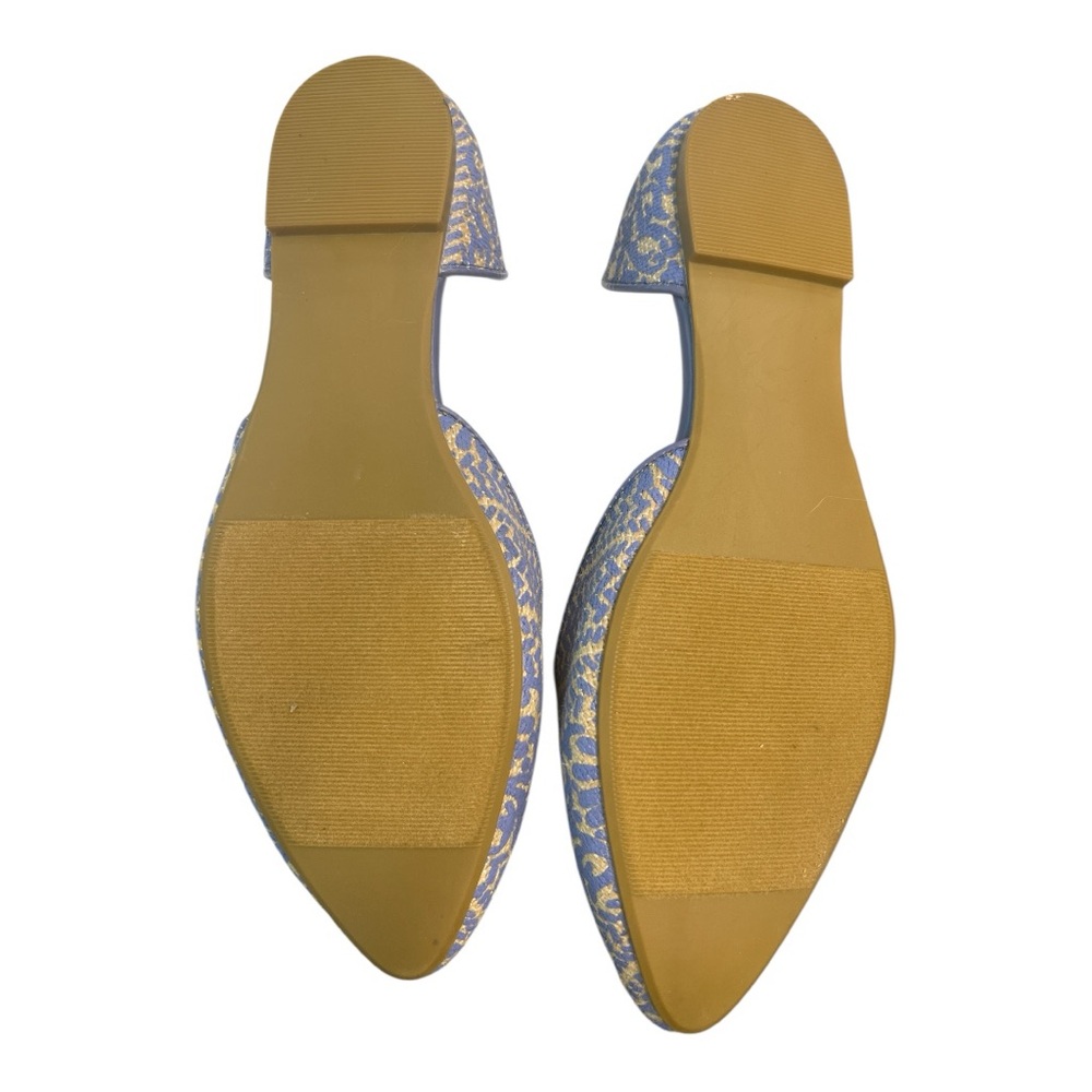 Soft Surroundings Amelia D’Orsay Blue textured flats. Size 8 - Picture 3 of 7